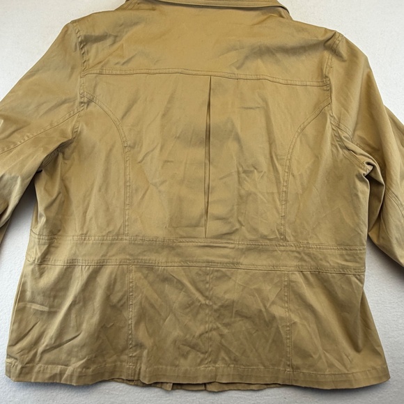 Lane Bryant Womens Utility Jacket 22/24 Button Collared Shacket Cotton Field Tan - Picture 13 of 13